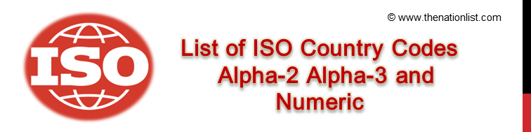 List of ISO Country Codes
