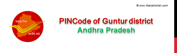 Pincode of Guntur district Andhra Pradesh