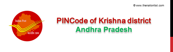 Pincode of Krishna district Andhra Pradesh