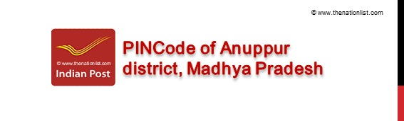 Pincode of Anuppur district Madhya Pradesh