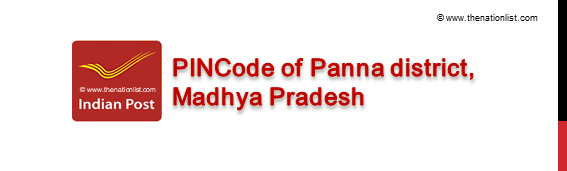Pincode of Panna district Madhya Pradesh